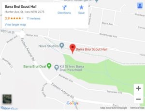 Bara Brui Scout Hall map